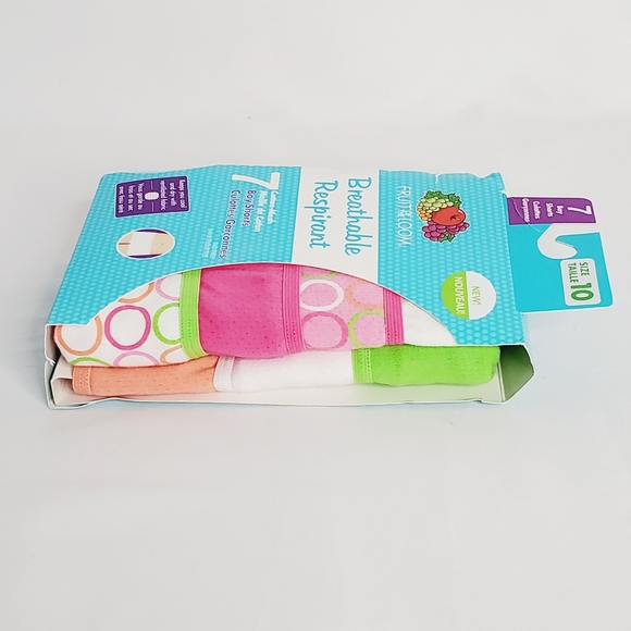 7-Pack Girls Fruit Of The Loom Cotton Mesh Boy Shorts - Picture 5 of 7